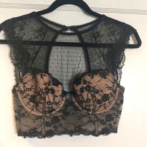Victoria Secret black lace bra top